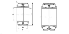 Double Inner 549971 Tapered Roller Bearing 150*270*172 mm Two Row