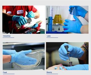 Quality Non sterile medical disposable nitrile exam gloves latex and powder free wholesale