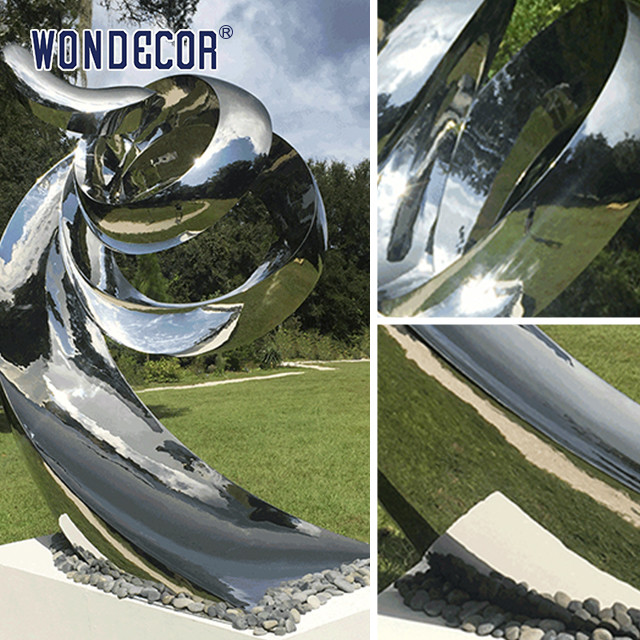 Customizable Spatial Forged Metal Sculpture Abstract Spiral Twisted Geometric