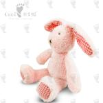 Eco Friendly Cute Soft Toys Pink Bunny Stuffed Animal 19 X 28cm