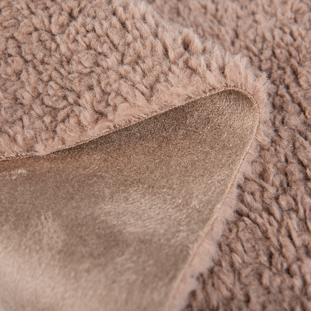 100% Polyester Sherpa Fleece Teddy Bonded Suede Knitted Fabric for Garment Making