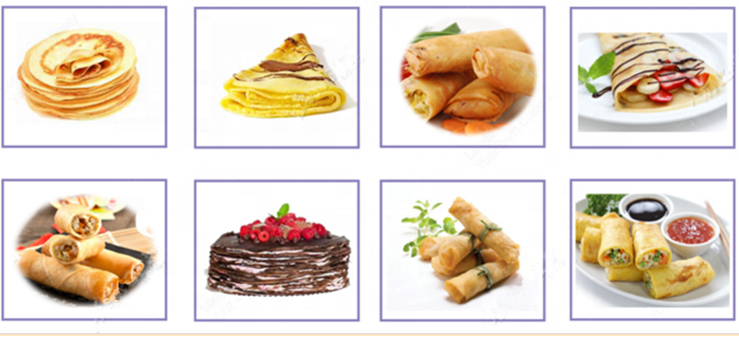 Lumpia Wrapper Commercial 800pcs/H Samosa Sheet Making Machine