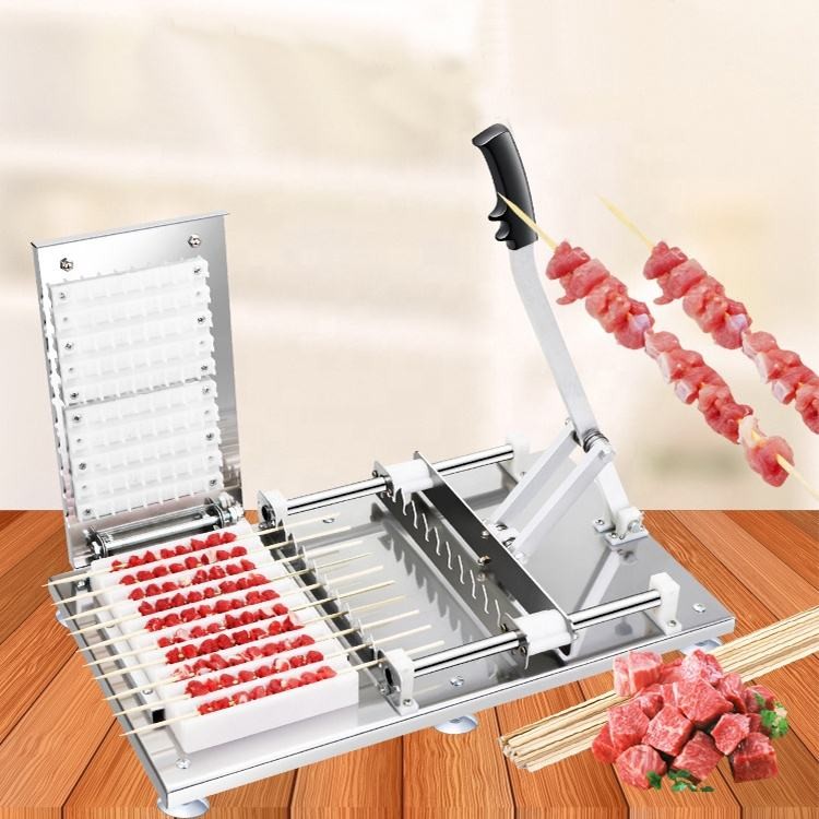 Grill Skewers For BBQ Barbecue Chicken Bbq Kebab Skewer Machine Lamb Bbq Skewering Machine Kebab Making Machine
