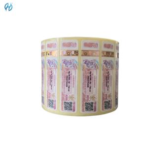 Quality Cigarette，Wine Bottle Holographic Security Design Industrial Customized Tax Stamps wholesale