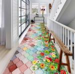 3D Plant Flower Cut Entrance corridor corridor stairway Commercial Floor Mat