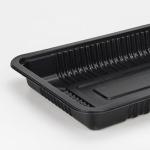 Black Eco Friendly Supermarket 15*23*4.5cm Plastic Meat Tray
