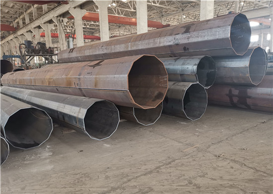 Philippines NEA Transmission Line Steel Pole Q345 500KG Design 40 FT