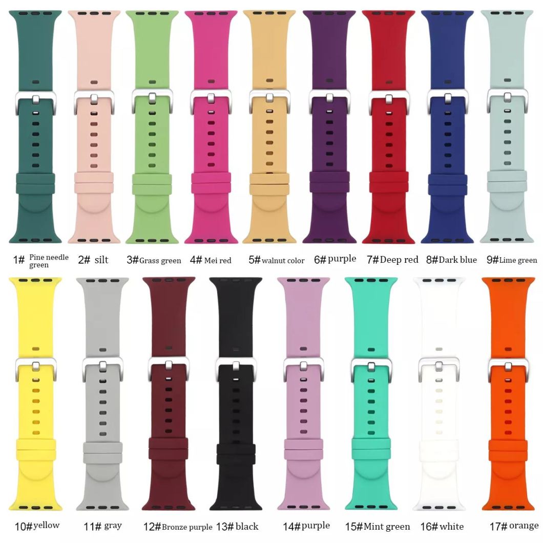 Silicone Designer Watch Band for Apple Watches Sport Bands for iWatch T600PRO W26 T500 Plus 44mm 42mm 40mm 38mm