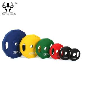 Quality 0.5kg-25kg Rubber Coated Fitness Weight Plates With High Density Customized Logo wholesale