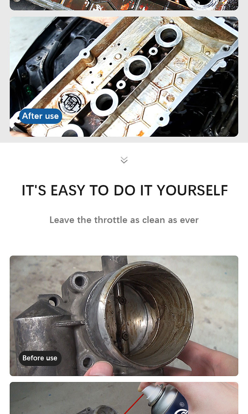 Remove Sludge and Clean Carbon with OAR Throttle Valve Cleaner Three Year Shelf Life