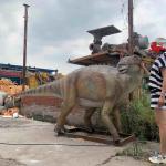 Theme Park Realistic Animatronic Dinosaur Iguanodon With Movement And Sound