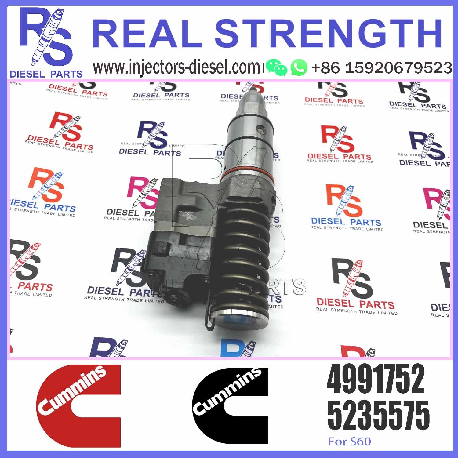 5237466 Genuine Diesel Common Rail Fuel Injector 5237045 4991752 5237650 4991752-B5 For Detroit