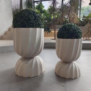 Quality Customized Fiber Clay Planter Waterproof For Flower / Green Plant wholesale