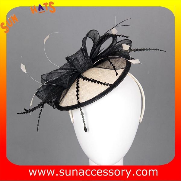 0909 Elegant design sinamay fascinators hats for ladies ,Fancy Sinamay fascinator from Sun Accessory
