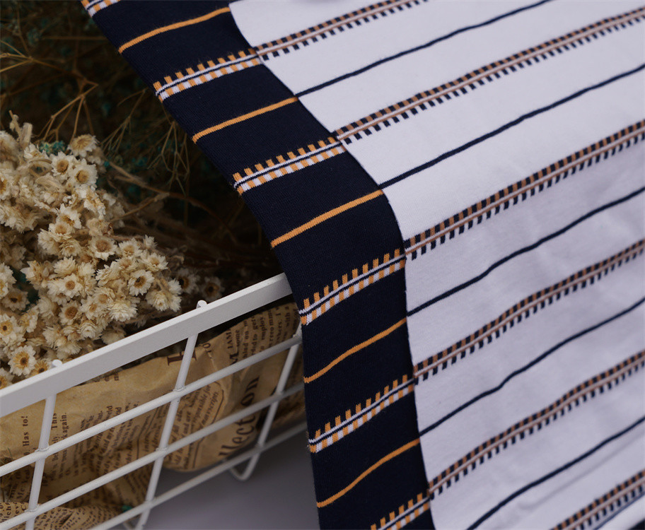 Soft And Skin-Friendly Durble Striped Knit Fabric For Casual Wear