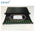 Cold Roll Steel Fiber Optic Patch Panel ODF 19 Inch Rack Mount Sliding Type