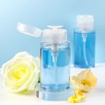 Transparent Makeup Remover Bottle 400ml With Two Buckles Leak Proof