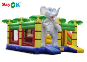 Quality Home Mini Elephant Cartoon Inflatable Bouncer Castle For Kids Party wholesale
