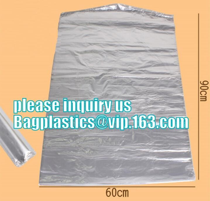 commercial clear pe ldpe poly hotel laundry roll up suit garment packaging dry cleaning cover plastic polythene bag for