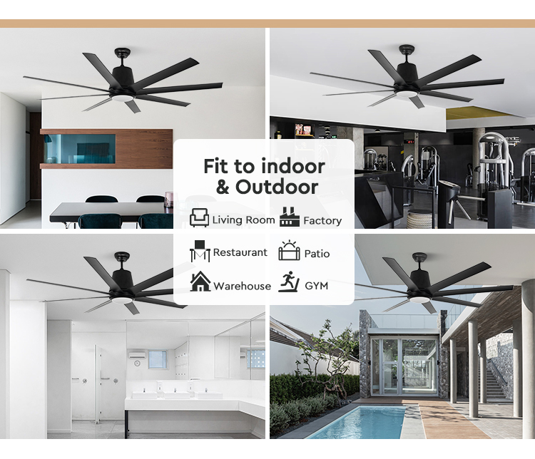 64 Inch Ceiling Fan with LED Light The Perfect Addition to Your Large Living Room