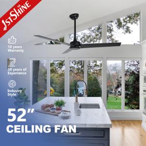 Quality Bedroom 52 Inch Decorative Outdoor Ceiling Fan With 5 Speed Remote Control wholesale