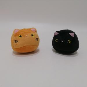 Quality PP Cotton Two Color Squeaky Cat 10cm wholesale