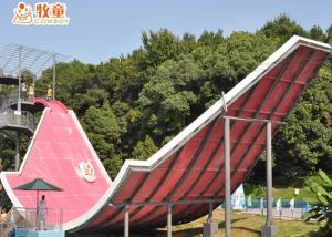 Quality Customized Fiberglass Water Slide In Indoor Water Park , Maximum Angle 45° wholesale
