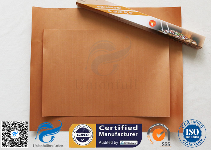 Non Stick Silicone Baking Mat FDA PTFE Copper 33X40CM 0.2MM BBQ Grill Mat