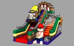 Quality Pirate Theme Amusement Park Inflatable Playground Bouncy Castle Water Slide wholesale
