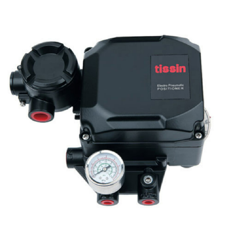 Electric Control Valve With Tissin Smart Valve Positioner TS700 Series Pneumatic Positioners And Asco Solenoid Valve