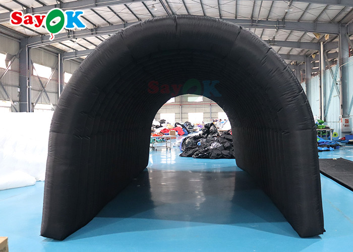 210D Oxford Black Inflatable Tunnel Tent Multi Function For Activities Exhibitions