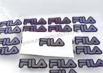 3D Embossed Heat Transfer Clothing Labels FILA LOGO Brush Dots
