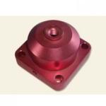 Red anodized aluminum motor flange, Custom Car and Truck Accessories parts