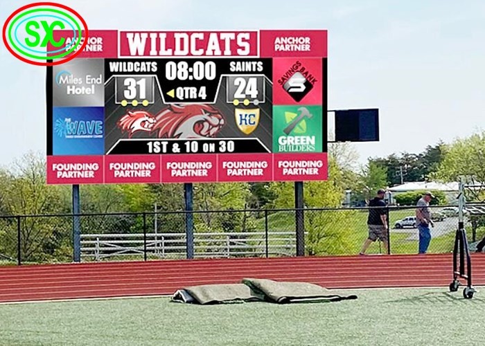 P10 Stadium Perimeter Full Color LED Display 3000Hz 1R1G1B 320x160mm