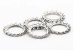 Serrated Gasket Steel Flat Washers / Star Lock Washer Din6798A Zinc Plate