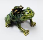 Baby Mum Frog trinket jewelry box metal frog trinket box treasure box metal