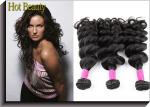 Natural Black Virgin Brazilian Human Hair Extensions Big Curl Type