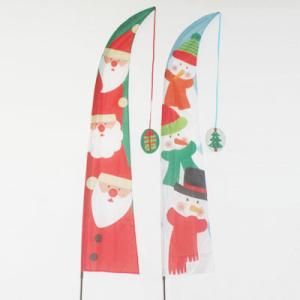 Quality Christmas Garden Flag Sant Claus and Snowman wholesale