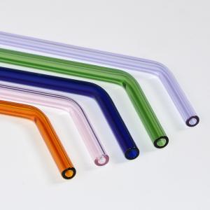 Quality Glass Straw Pipe For Drinking Milk Juice Cocktail wholesale