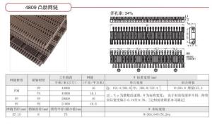Quality Chinese Manufacturers Flush Grid Modular Belt 4809 Pitch 57.15mm Sale wholesale