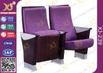 Safe Foldable Auditorium Chairs / College Lecture Hall Furniture