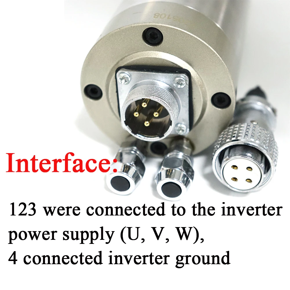 2.2kw ER20 Water Cooled CNC Spindle Motor Waterproof 220V For Metal Engraving