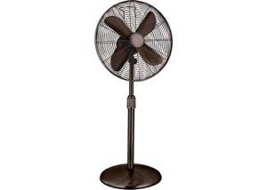 Quality Outdoor Retro Pedestal Metal Fan Nickel Finish / Vintage Looking Floor Fans wholesale