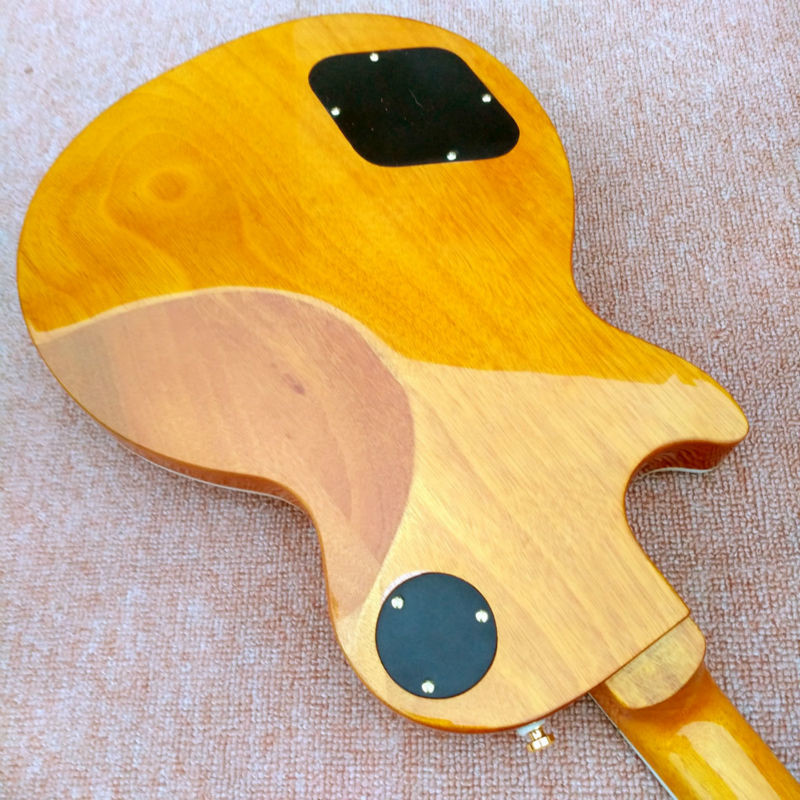 Custom LP electric guitar, Abalone Flower inlaid fingerboard electric guitar, maple top