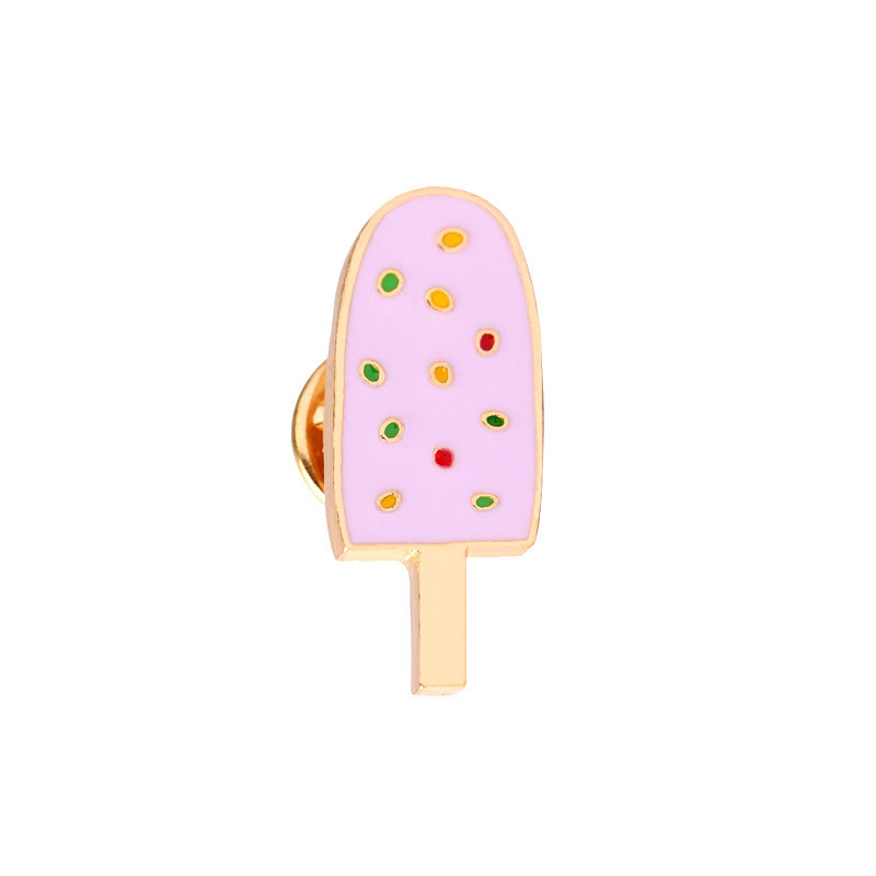 Metal Food Lapel Pin Badge Logo Custom Ice Cream Soft Hard Enamel Pin