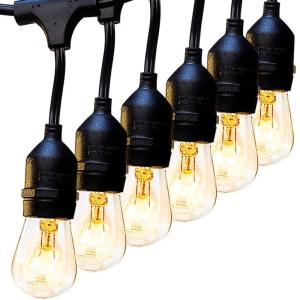 Christmas Style 48ft S14 LED Edison Bulbs String Lights For Indoor Outdoor