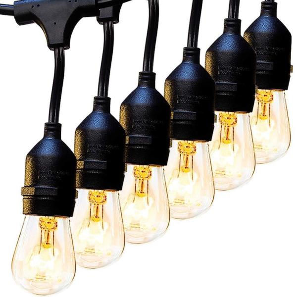 Cheap Christmas Style 48ft S14 LED Edison Bulbs String Lights For Indoor Outdoor for sale