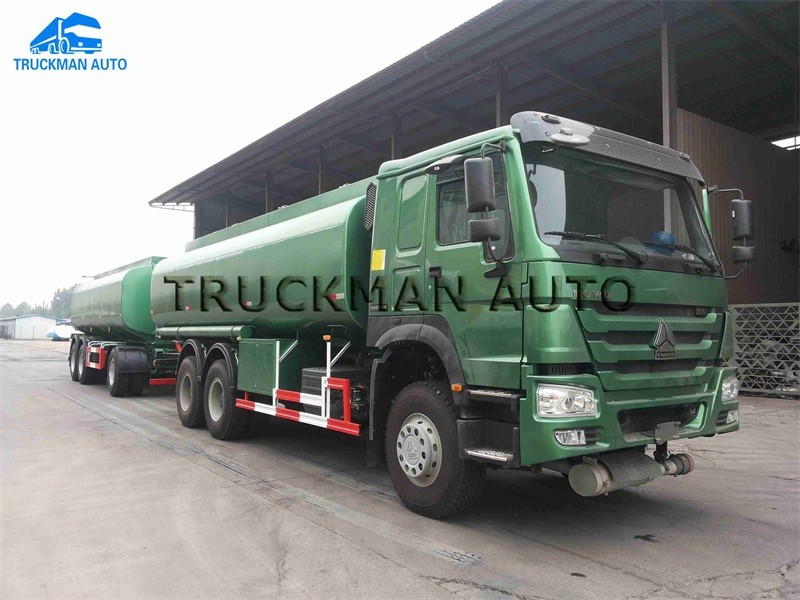 20m3 Full Petrol Tank Trailer , Full Car Trailer Q345b Steel Customized Size