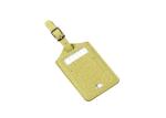 Pantone Color Rectangle Fabric Luggage Tag Travel Pu Leather Advertising Gift