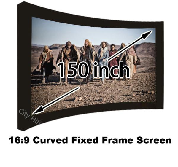 Popular Design Home Cinema Projection Screen 150 Inch DIY Curved Frame Projector